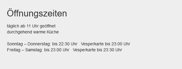 Gaststätte, Partyräume 